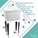 Tehila Basics Freestanding White Utility Sink with Chrome Finish Dual Handle Utility Faucet - Sweatfully