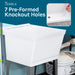Tehila Standard Freestanding White Utility Sink with Chrome Finish Double Knob Utility Faucet - Sweatfully