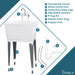 Tehila Standard Freestanding White Utility Sink with Chrome Finish Double Knob Utility Faucet - Sweatfully