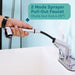 Tehila Standard Freestanding White Utility Sink with Chrome Finish Pull-Out Faucet - Sweatfully