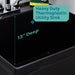 Tehila Standard Freestanding Black Utility Sink with Chrome Finish Pull-Out Faucet - Sweatfully