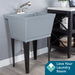 Tehila Standard Freestanding Grey Utility Sink with Stainless Steel Finish Pull-Out Faucet - Sweatfully