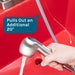 Tehila Standard Freestanding Red Utility Sink with Stainless Steel Finish Pull-Out Faucet - Sweatfully