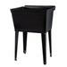 Tehila Standard Freestanding Black Utility Sink with Black Legs, No Supply Lines - Sweatfully