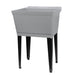 Tehila Standard Freestanding Grey Utility Sink with Black Legs, No Supply Lines - Sweatfully