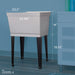 Tehila Standard Freestanding Grey Utility Sink with Black Legs, No Supply Lines - Sweatfully