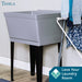 Tehila Standard Freestanding Grey Utility Sink with Black Legs, No Supply Lines - Sweatfully