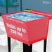 Tehila Standard Freestanding Red Utility Sink with Black Legs, No Supply Lines - Sweatfully