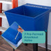 Tehila Standard Freestanding Blue Utility Sink with Black Legs, Water Supply Lines Included - Sweatfully