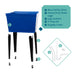 Tehila Standard Freestanding Blue Utility Sink with Black Legs, Water Supply Lines Included - Sweatfully