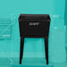 Tehila Standard Freestanding Black Utility Sink with Black Legs, Water Supply Lines Included - Sweatfully