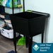 Tehila Standard Freestanding Black Utility Sink with Black Legs, Water Supply Lines Included - Sweatfully