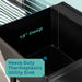 Tehila Standard Freestanding Black Utility Sink with Black Legs, Water Supply Lines Included - Sweatfully