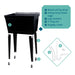 Tehila Standard Freestanding Black Utility Sink with Black Legs, Water Supply Lines Included - Sweatfully