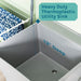Tehila Standard Freestanding Grey Utility Sink with Black Legs, Water Supply Lines Included - Sweatfully