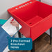 Tehila Standard Freestanding Red Utility Sink with Black Legs, Water Supply Lines Included - Sweatfully