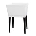 Tehila Standard Freestanding White Utility Sink with Black Legs, Water Supply Lines Included - Sweatfully