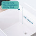 Tehila Standard Freestanding White Utility Sink with Black Legs, Water Supply Lines Included - Sweatfully