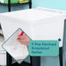 Tehila Standard Freestanding White Utility Sink with Black Legs, Water Supply Lines Included - Sweatfully