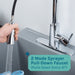 Tehila Standard Freestanding Grey Utility Sink with Chrome Finish High-Arc Pull-Down Faucet - Sweatfully