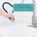 Tehila Standard Freestanding White Utility Sink with Stainless Steel Finish High-Arc Pull-Down Faucet - Sweatfully