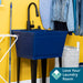 Tehila Standard Freestanding Blue Utility Sink with Black Finish High-Arc Pull-Down Faucet and Soap Dispenser - Sweatfully