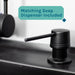 Tehila Standard Freestanding Black Utility Sink with Black Finish High-Arc Pull-Down Faucet and Soap Dispenser - Sweatfully