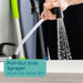 Tehila Standard Freestanding White Utility Sink with Black Legs and Black Finish Wide-set Gooseneck Faucet with Side Sprayer - Sweatfully