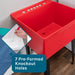 Tehila Standard Freestanding Red Utility Sink with Black Legs and Black Finish Wide-set Gooseneck Faucet with Side Sprayer - Sweatfully