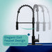 Tehila Standard Freestanding Blue Utility Sink with Black Finish High-Arc Coil Pull-Down Faucet - Sweatfully