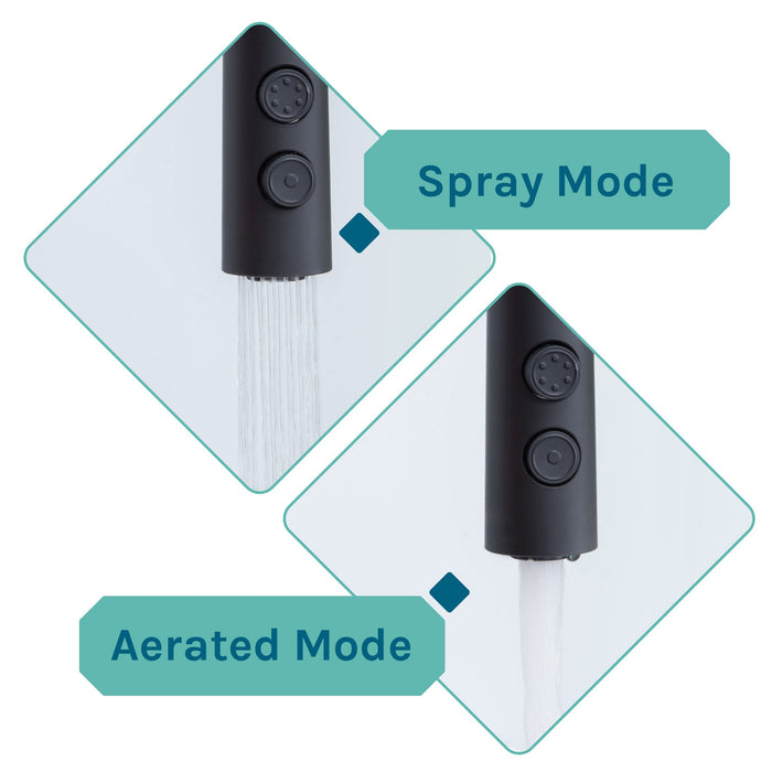 Tehila Standard Freestanding Blue Utility Sink with Black Finish High-Arc Coil Pull-Down Faucet - Sweatfully