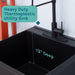 Tehila Standard Freestanding Black Utility Sink with Black Finish High-Arc Coil Pull-Down Faucet - Sweatfully