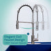 Tehila Standard Freestanding Blue Utility Sink with Stainless Steel Finish High-Arc Coil Pull-Down Faucet - Sweatfully
