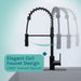 Tehila Standard Freestanding Grey Utility Sink with Black Finish High-Arc Coil Pull-Down Faucet - Sweatfully