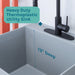 Tehila Standard Freestanding Grey Utility Sink with Black Finish High-Arc Coil Pull-Down Faucet - Sweatfully