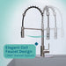 Tehila Standard Freestanding Grey Utility Sink with Stainless Steel Finish High-Arc Coil Pull-Down Faucet - Sweatfully