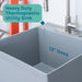 Tehila Standard Freestanding Grey Utility Sink with Stainless Steel Finish High-Arc Coil Pull-Down Faucet - Sweatfully