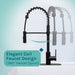 Tehila Standard Freestanding White Utility Sink with Black Finish High-Arc Coil Pull-Down Faucet - Sweatfully
