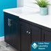 Tehila Black Vanity Cabinet and White Utility Sink, No Supply Lines, No Strainer Basket - Sweatfully