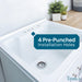Tehila White Vanity Cabinet and White Utility Sink, No Supply Lines, No Strainer Basket - Sweatfully