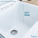 Tehila White Vanity Cabinet and White Utility Sink, No Supply Lines, No Strainer Basket - Sweatfully