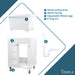 Tehila White Vanity Cabinet and White Utility Sink, No Supply Lines, No Strainer Basket - Sweatfully