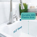 Tehila White Vanity Cabinet and White Utility Sink with Stainless Steel Finish Low-Profile Pull-Down Faucet - Sweatfully