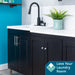Tehila Black Vanity Cabinet and White Utility Sink with Black Finish High-Arc Pull-Down Faucet - Sweatfully
