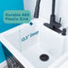 Tehila Black Vanity Cabinet and White Utility Sink with Black Finish High-Arc Pull-Down Faucet - Sweatfully