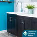 Tehila Black Vanity Cabinet and White Utility Sink with Chrome Finish High-Arc Pull-Down Faucet - Sweatfully