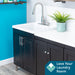 Tehila Black Vanity Cabinet and White Utility Sink with Stainless Steel Finish High-Arc Pull-Down Faucet - Sweatfully