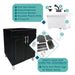 Tehila Black Vanity Cabinet and White Utility Sink with Black Finish Pull-Out Faucet - Sweatfully