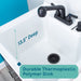 Tehila Black Vanity Cabinet and White Utility Sink with Black Finish Pull-Out Faucet - Sweatfully