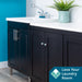 Tehila Black Vanity Cabinet and White Utility Sink with Chrome Finish Pull-Out Faucet - Sweatfully